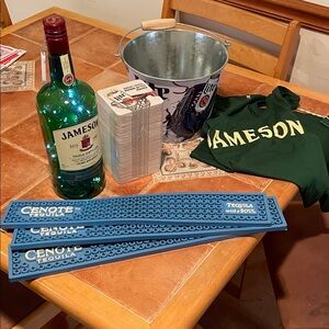Jameson Bottle and Cenote Tequila Bar Mats Set